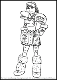 How to Draw Astrid Hofferson from How to Train Your Dragon 2