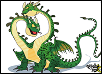 How to Draw a Hideous Zippleback Dragon from How to Train your Dragon