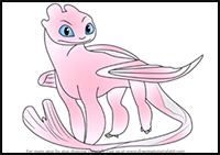 How to Draw Light Fury from How to Train your Dragon 3