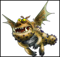 How to Draw Meatlug from How to Train Your Dragon 2