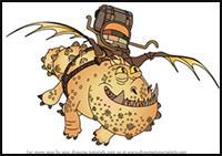 How to Draw Meatlug from How to Train your Dragon 3