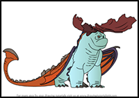 How to Draw Rescued Crimson Goregutter from How to Train your Dragon 3
