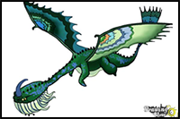 How to Draw a Scauldron Dragon from How to Train Your Dragon