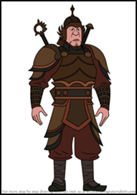 How to Draw Chagatai Khan from How to Train your Dragon 3