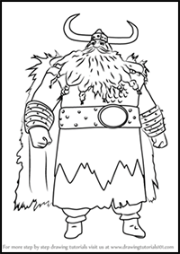 How to Draw Stoick the Vast from How to Train Your Dragon 2