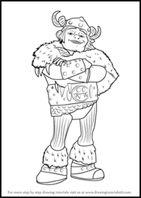 How to Draw Snotlout Jorgenson from How to Train Your Dragon 2