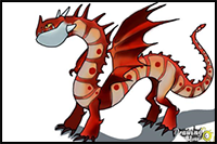 How to Draw a Grapple Grounder Dragon from How to Train Your Dragon