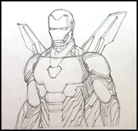 How to Draw IRON MAN (Avengers: Infinity War) | Narrated Easy Step-by-Step Tutorial