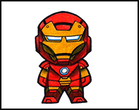 How to Draw Cartoon Iron Man