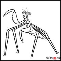 How to Draw Master Mantis | Kung Fu Panda