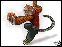 How to Draw Tigress from Kung Fu Panda