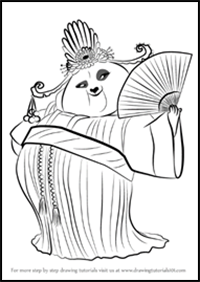 How to Draw Mei Mei from Kung Fu Panda 3