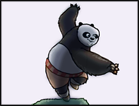 How to Draw Po from Kung Fu Panda