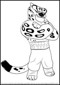 How to Draw Tai Lung Leopard from Kung Fu Panda