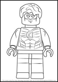 How to Draw Green Lantern from The Lego Movie