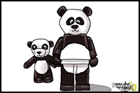 How to Draw the Panda Guy from the Lego Movie