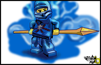 How to Draw Jay, Lighting Ninja from Ninjago