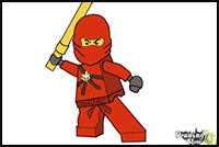 How to Draw Kai from Lego Ninjago