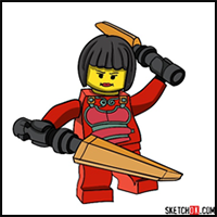 How to Draw Nya from NinjaGO