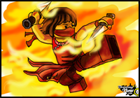 How to Draw Nya, Kai's Sister from Ninjago