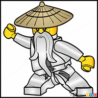 How to Draw Sensei Wu, Lego NinjaGo