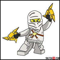 How to Draw Zane NinjaGo
