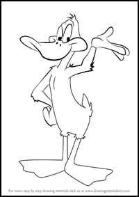 How to Draw Daffy Duck from Looney Tunes