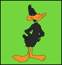How to Draw Daffy Duck from Looney Tunes