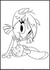 How to Draw Petunia Pig from Looney Tunes