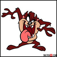 How to Draw Taz the Tasmanian Devil
