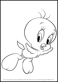 How to Draw Tweety from Looney Tunes