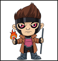 How to Draw Gambit - Xmen