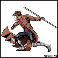How to Draw Gambit from X-Men