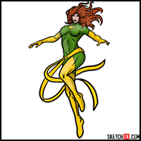 How to Draw Dark Phoenix (X-Men)