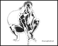 How to Draw Nightcrawler Step by Step