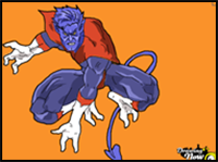 How to Draw Nightcrawler from X-Men