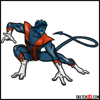 How to Draw Nightcrawler from X-Men Series