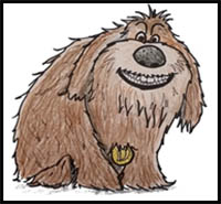 How to Draw Secret Life of Pets Characters | How to Draw Duke | Step by Step