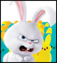 How to Draw Snowball the Bunny Rabbit from The Secret Life of Pets Drawing Tutorial