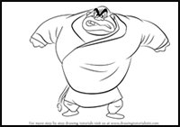 How to Draw Crusher from Looney Tunes