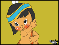 How to Draw Hiawatha from Looney Tunes