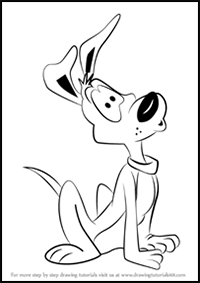 How to Draw Charlie Dog from Looney Tunes