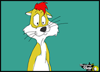 How to Draw Claude Cat from Looney Tunes