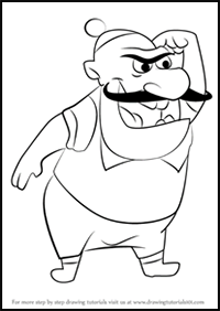 How to Draw Blacque Jacque Shellacque from Looney Tunes