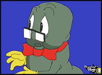 How to Draw Bookworm from Looney Tunes