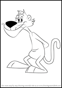 How to Draw Pete Puma from Looney Tunes