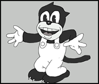 How to Draw Beans the Cat from Looney Tunes