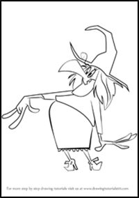 How to Draw Witch Lezah from Looney Tunes