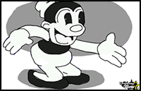 How to Draw Bosko from Looney Tunes