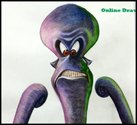 How to Draw Penguins of Madagascar Dr. Octavius Brine